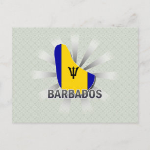 Barbados Flag Karte 2.0