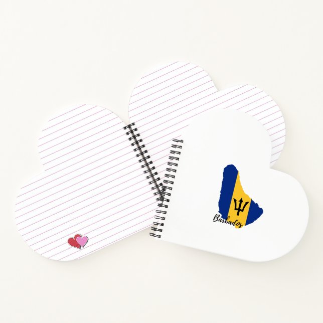 Barbados Flag Karte Notizbuch (Innenseite)