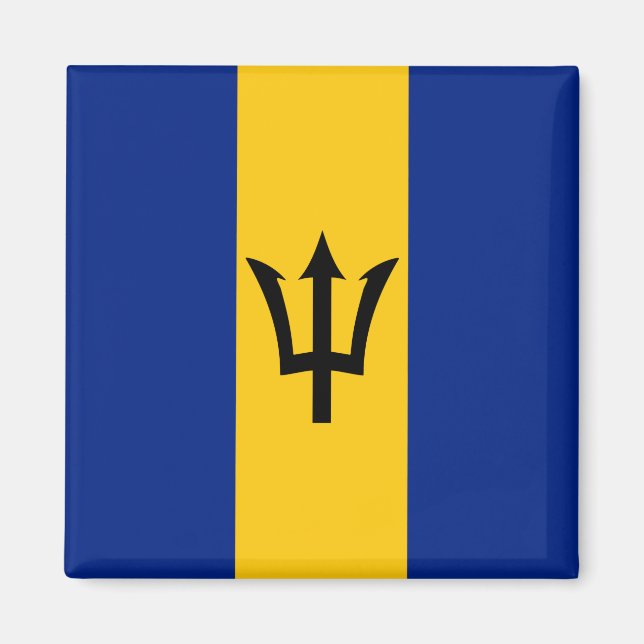 Barbados Flag Magnet (Vorne)
