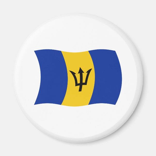Barbados Flag Magnet (Vorne)