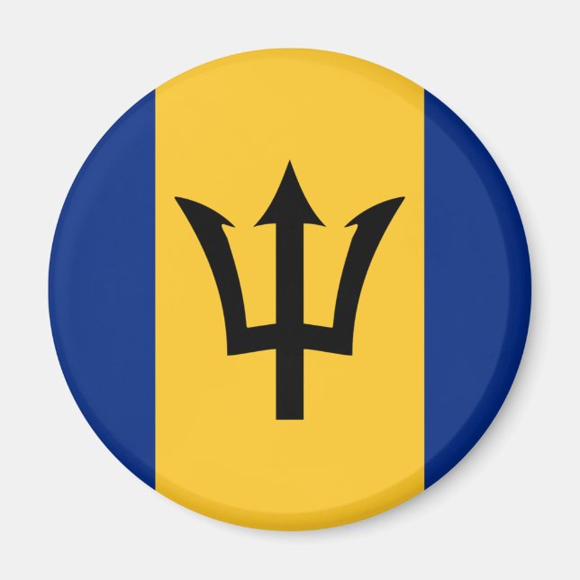 Barbados Flag Magnet (Vorne)