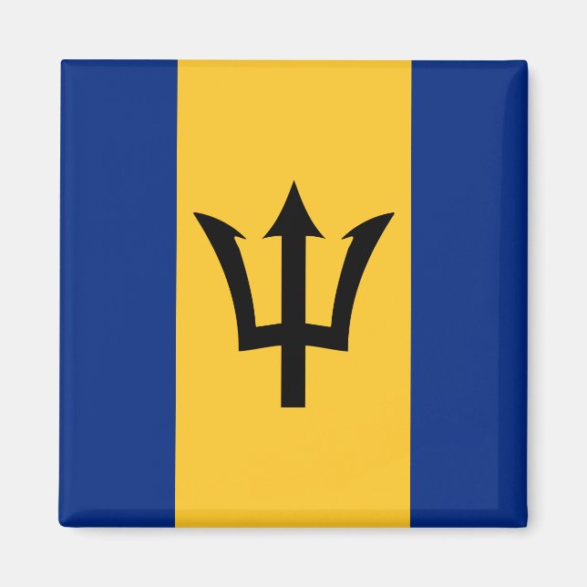 Barbados Flag Magnet (Vorne)