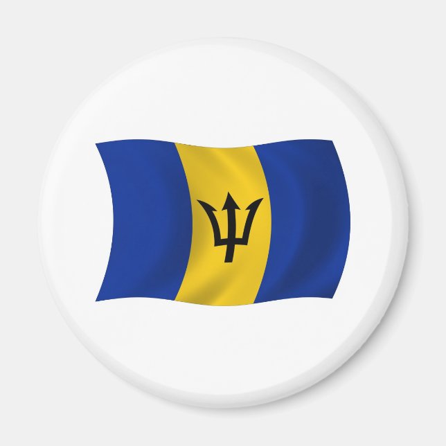 Barbados Flag Magnet (Vorne)