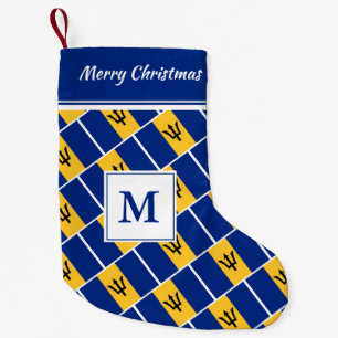BARBADOS Flag   Monogramm Kleiner Weihnachtsstrumpf