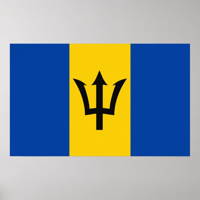 Barbados Flag Poster (Vorne)