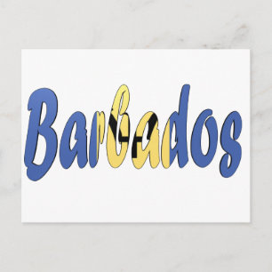 Barbados Flag Postkarte