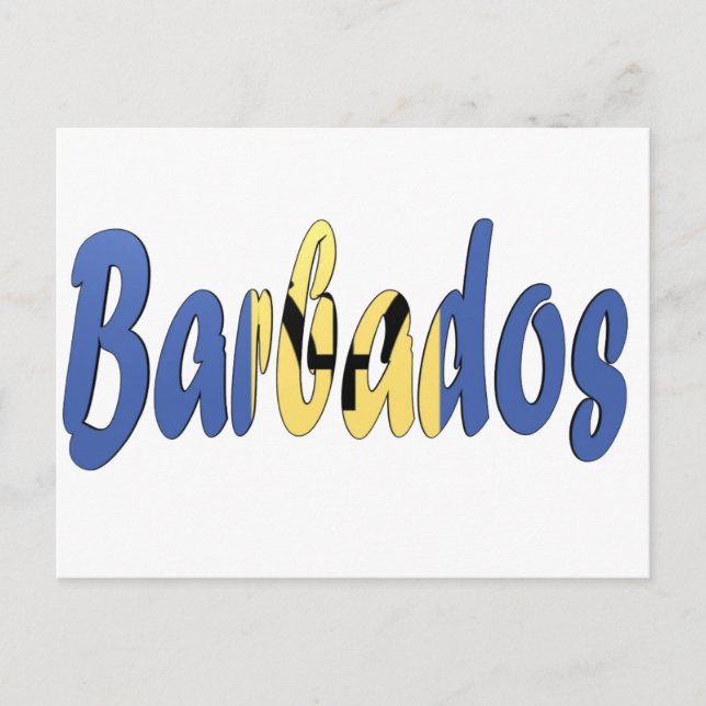 Barbados Flag Postkarte (Vorderseite)