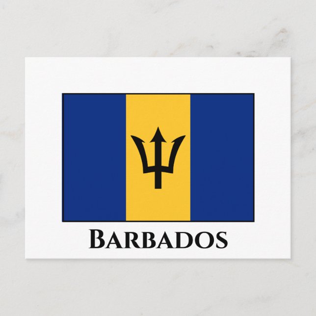 Barbados Flag Postkarte (Vorderseite)