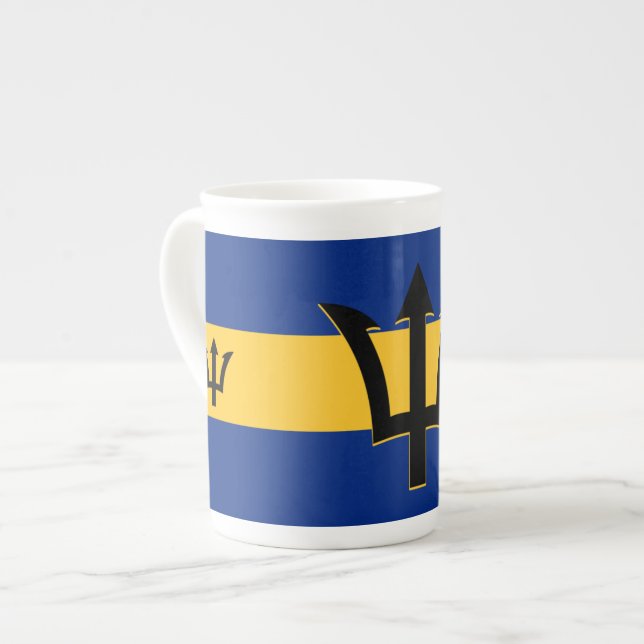 Barbados Flag Prozellantasse (Vorderseite Links)