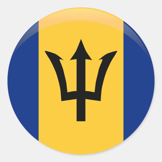 Barbados Flag Runder Aufkleber (Vorderseite)