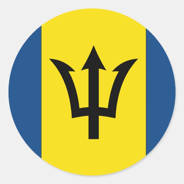 Barbados Flag Runder Aufkleber (Vorderseite)