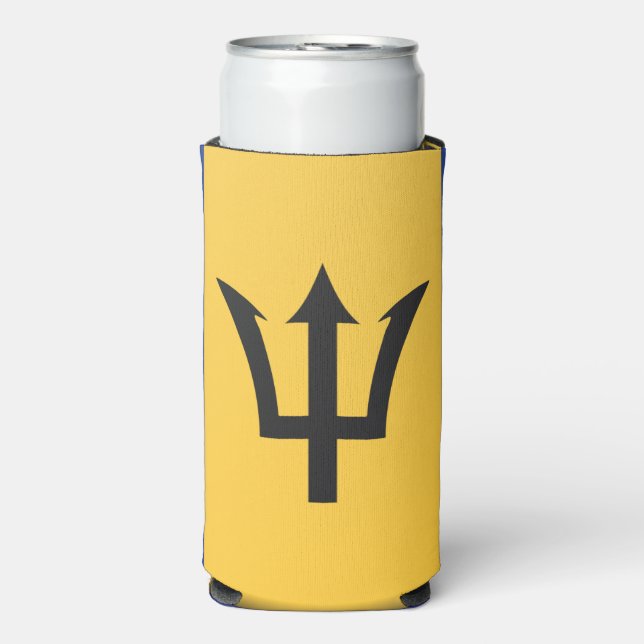 Barbados Flag Selters Dosenkühler (Seltzer Vorderseite)