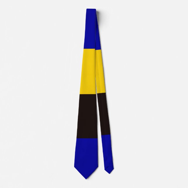 Barbados Flag Stripfarben Krawatte (Vorderseite)
