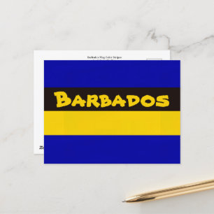 Barbados Flag Stripfarben Postkarte