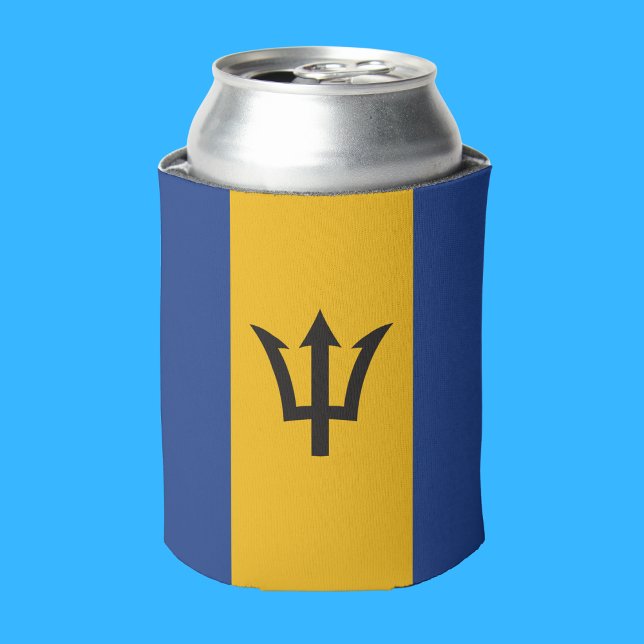 Barbados Flag Totally Dosenkühler (Bajan flag on can cooler takes up all printable space.)
