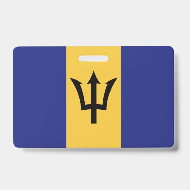 Barbados-Flagge Ausweis (Vorderseite)