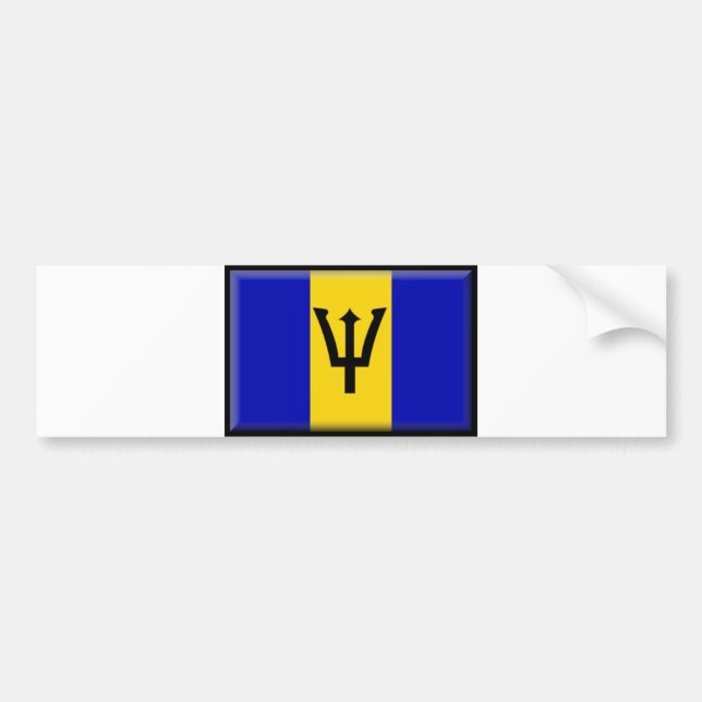 Barbados-Flagge Autoaufkleber (Vorne)