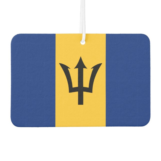 Barbados-Flagge Autolufterfrischer (Vorderseite)