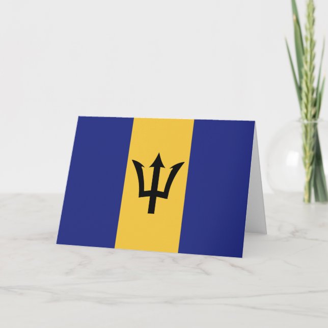 Barbados-Flagge Dankeskarte (Vorderseite)