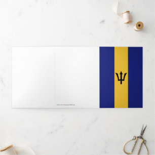 Barbados-Flagge Dreifach Gefaltete Karte