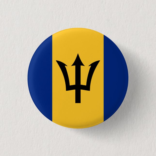 Barbados-Flagge, Flagge Button (Vorderseite)