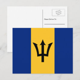 Barbados-Flagge, Flagge Postkarte