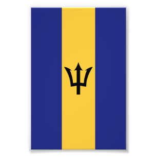 Barbados-Flagge Fotodruck