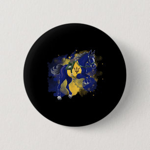 Barbados-Flagge für Pferde Button