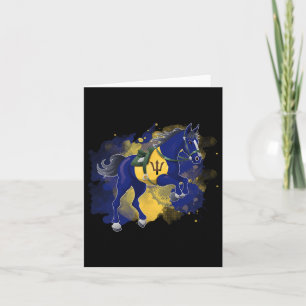 Barbados-Flagge für Pferde Karte