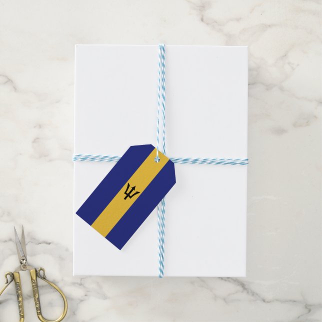 Barbados-Flagge Geschenkanhänger (Mit Garn)