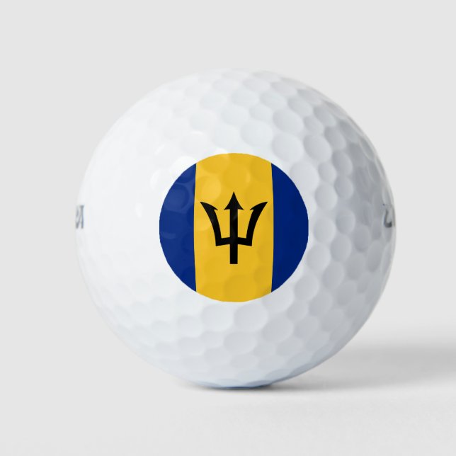 Barbados-Flagge Golfball (Vorderseite)