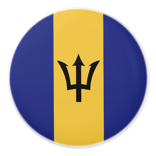 Barbados-Flagge Keramikknauf (Vorderseite)