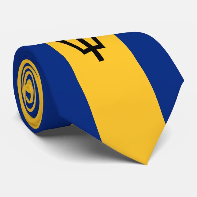 Barbados-Flagge Krawatte (Gerollt)