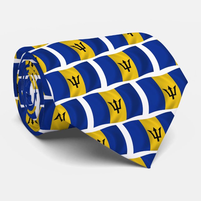 Barbados Flagge Krawatte (Gerollt)