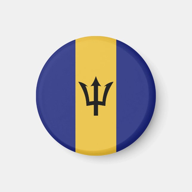 Barbados-Flagge Magnet (Vorne)