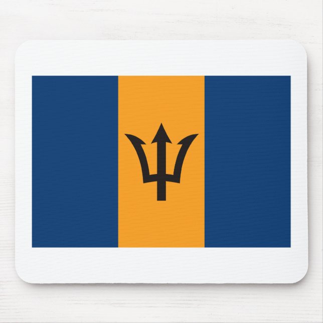 Barbados-Flagge Mousepad (Vorne)