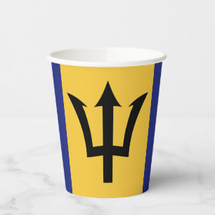 Barbados-Flagge Pappbecher