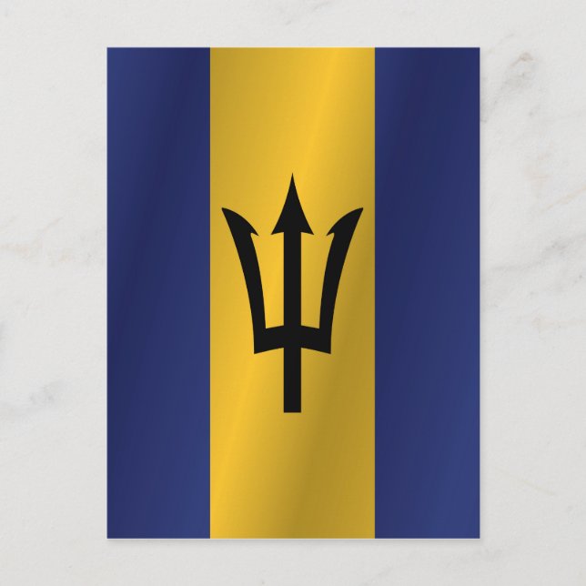 Barbados-Flagge Postkarte (Vorderseite)