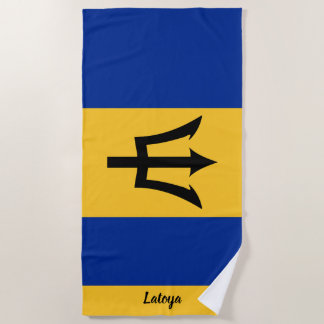 Barbados-Flagge Strandtuch