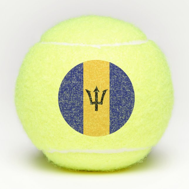 Barbados-Flagge Tennisbälle (Vorderseite)