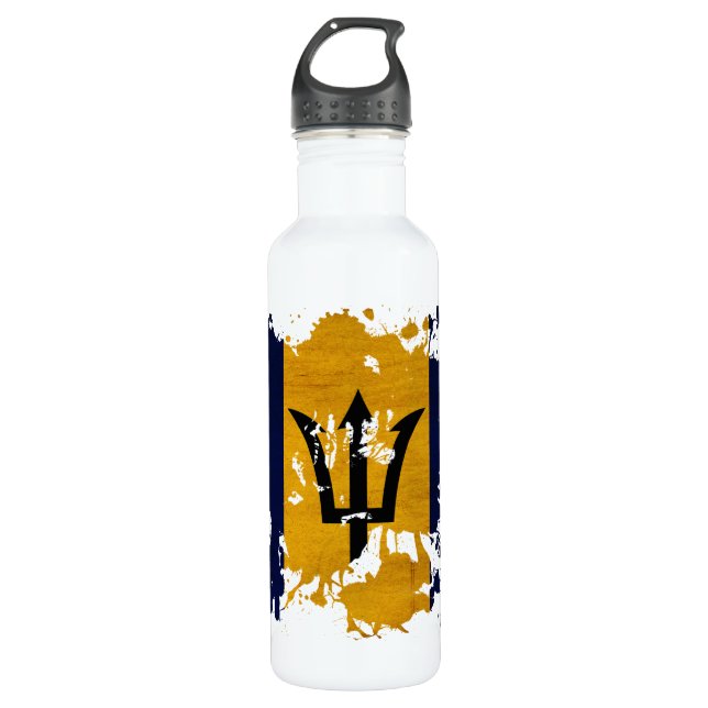 Barbados-Flagge Trinkflasche (Vorderseite)