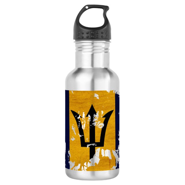 Barbados-Flagge Trinkflasche (Vorderseite)