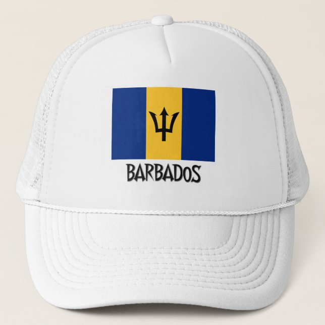 Barbados-Flagge Truckerkappe (Vorderseite)