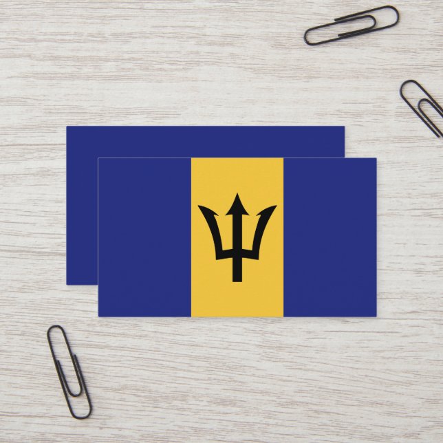 Barbados-Flagge Visitenkarte (Vorderseite/Rückseite Beispiel)