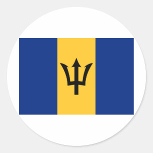 Barbados-Flaggen-Entwurf Runder Aufkleber