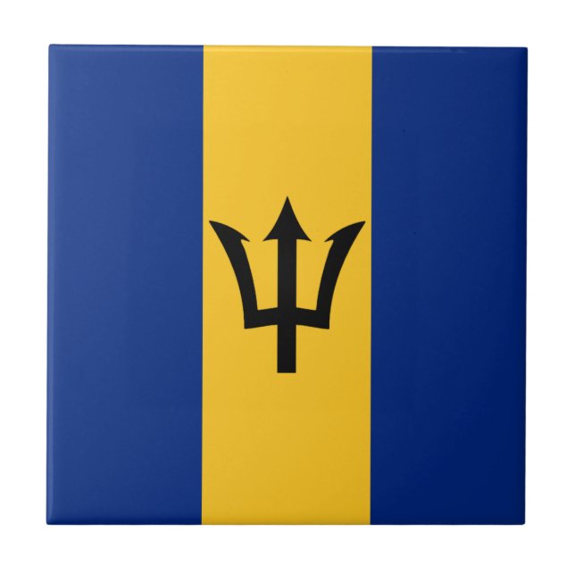 Barbados-Flaggen-Keramik-Fliese Fliese (Vorderseite)