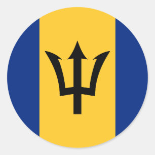 Barbados-Flaggenaufkleber Runder Aufkleber
