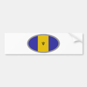 Barbados-Flaggenentwurf! Autoaufkleber