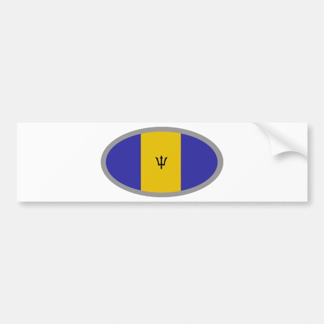 Barbados-Flaggenentwurf! Autoaufkleber (Vorne)