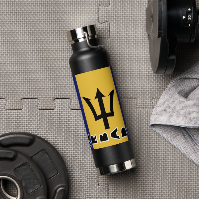 Barbados Flaggenwasserflasche Trinkflasche (Fitnessstudio)